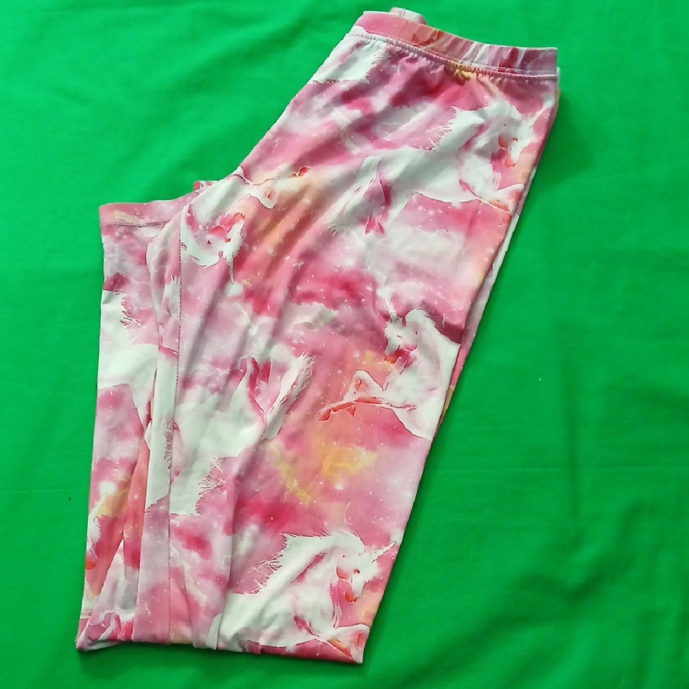 Pre-loved Pink Unicorn Print Leggings